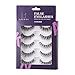 Lankiz 3D False Eyelashes 5 Pairs Demi Wispies Fake Eyelash Long Lashes with Volume for Women's Make Up Handmade Cross Soft Eyelashes Natural Looking Black