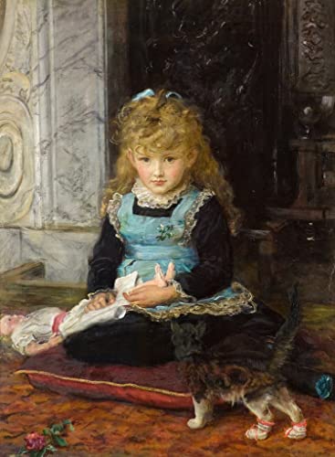 Tableau Le Chat Botté de John Everett Millais impression sur toile déco 60x90cm