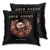 枕カバー ピローケース 家庭用枕カバー 枕 アーチ・エネミー Arch?Enemy アーチ・エネミー まくらカバー 寝台カバー カップル プリント 人気 防ダニ 抗菌 防臭 通気 吸湿 暖かい 柔らかい 優しい肌触り 秋 冬 高密度 高級感