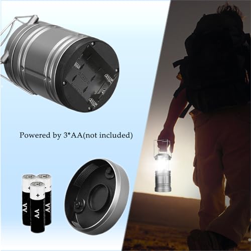 LED Camping Lantern, Battery Powered Hanging Lantern for Outdoor Camping Emergency Power Outages, 4 Pack - image 3