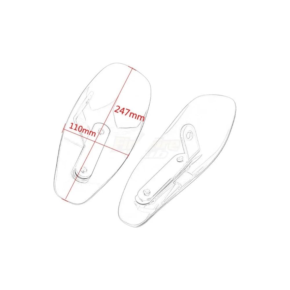 TONGUC Protections de Levier de Moto, Barre De Poignée Transparente Pour 1 Paire, Protège-mains, Protection Contre Le Froid, Déflecteur De Vent