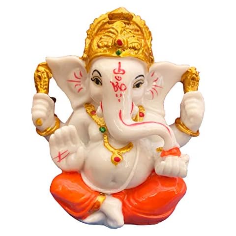 Satre Online and Marketing Big Ganesha Idol Pagdi Statue 4 Inch Multicolor Cover