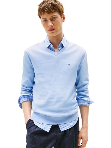 Tommy Hilfiger Men's Cotton V Neck Sweater, Vessel...