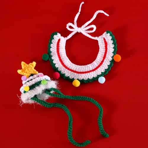 Disfraz para perros pequeños gorro y bufanda navideña miniatura 5