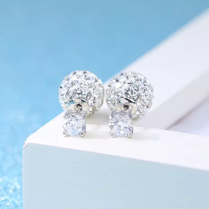 Boucles d'oreilles Boule de Cristal LAMGUL Argent 925 pour Femme