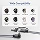 Itramax 2-in-1 Ladekabel für Garmin Uhr 1.2M 1er-Pack,Ladegerät für Garmin Fenix 8 E 7 7X 7S 6 Solar,Forerunner 970 965 955 570 265 255 245 165 55,Venu 3,Instinct,Vivoactive 6 5 4,Epix Pro