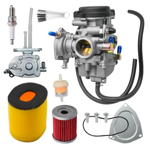 Cylinman Carburetor Fit for Suzuki King Quad 300 LTF300F 4x4 2000-2002 13200-39D22 With Fuel Valve Petcock Air Filter
