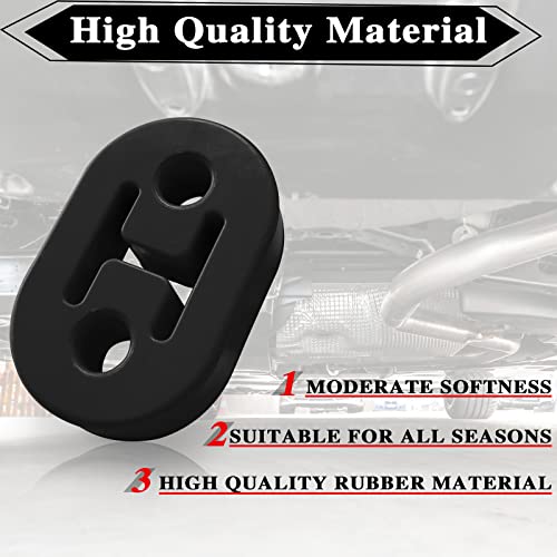 Bsamzo BSAMZO-SA3N 2Pcs Exhaust Hanger Rubber 2 Holes Adjustable Insulator Bushing Rubber Insulator High Density & Anti-Corrosion Rubber Universal thumb #3