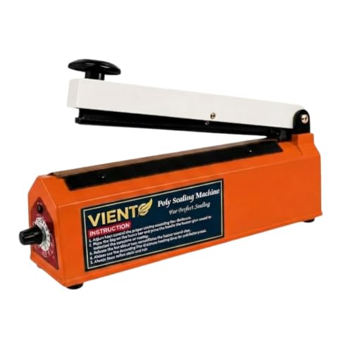 Image of 10 inch Impulse Heat Sealing Machine with Adjustable Temperature, Portable Poly Bag Sealer for PE /PP Laminated Pouches, Strong Airtight Seal, Durable Metal Body, 1-Year Warranty for Home & Business (Org)