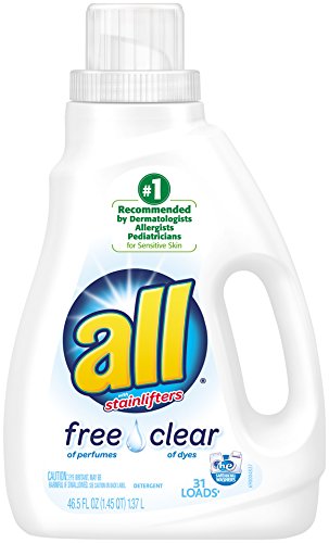 all Liquid Laundry Detergent, Free Clear for Sensitive Skin, 46.5 Fluid Ounces, 31 Loads