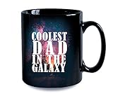 Coolest Dad And Mom In The Galaxy| Cool Coffee Mugs For Dad Mom From Daughter Son| Novelty Mugs| Thoughtful Gifts| Valentine's Day Birthday| J247 (Dad, 15oz)