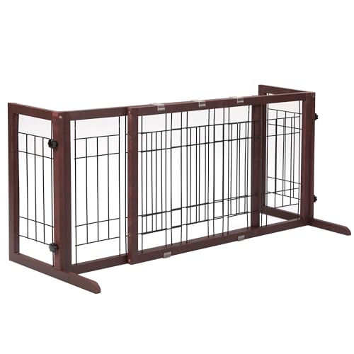 COZIWOW Dog Gate Indoor,71โณ Dog Gates for Doorways Extra Wide, Free Standing Pet Gates for Doorways No Drilling for Stairs, Wooden Safety Gate for Dogs, Puppy Gates for Small to Medium-Sized Dog,Brown COZIWOW Dog Gate Indoor,71โณ Dog Gates for Doorways Extra Wide, Free Standing Pet Gates for Doorways No Drilling for Stairs, Wooden Safety Gate for Dogs, Puppy Gates for Small to Medium-Sized Dog,Brown