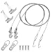 Lot de 2 Kit Accrochage de Cadre Photo, Fil Suspension Réglable en Acier Inoxydable 2m avec Crochet Réglable et Crochet de Moulure pour Photo Lumière Miroir (Chargé Max de 40KG)