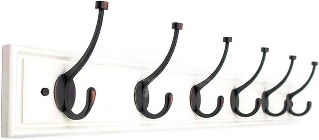 Coat Hooks Rack Creative Light Luxury Coat Hanger,Modern Simple Hook Shelf Heavy Duty Coat Hooks Shelves for Clothes Hats Hanging Clothes Hat Towel (White 6 Hooks)