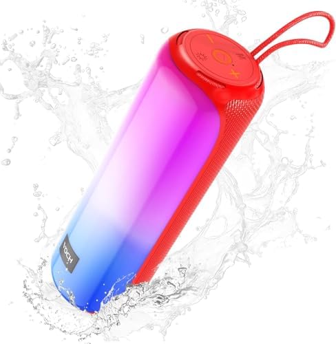 VOCH Tragbarer Bluetooth Lautsprecher mit RGB Licht, 40W Stereo S...