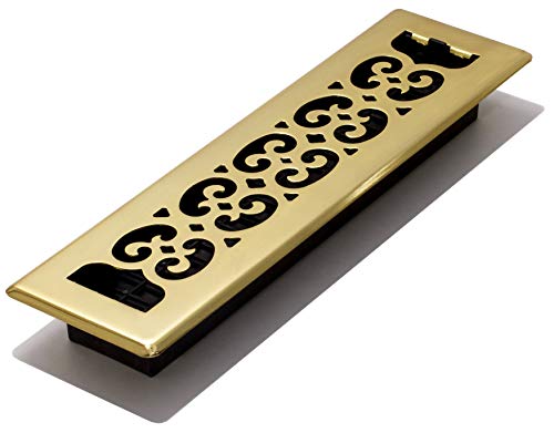Decor Grates 2-Inch by 12-Inch Scroll Floor Register Cover