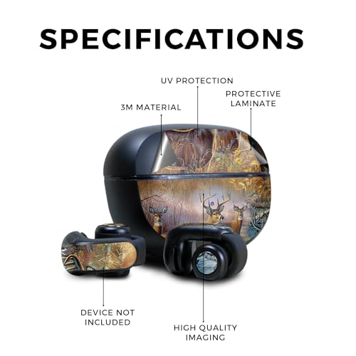 Image of Skin Compatible with Bose Ultra Open Earbuds - Deer Pattern - Premium 3M Vinyl Protective Wrap Decal Cover - Easy to Apply | Crafted in The USA by MightySkins