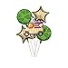Creative Converting 5 Piece Safari Adventure Metallic Balloon Cluster, Multicolor