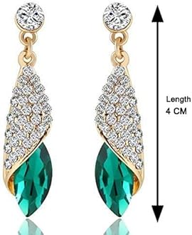 Shining Diva Fashion AAA 18k Gold Plated Crystal Earrings For Women & Girls