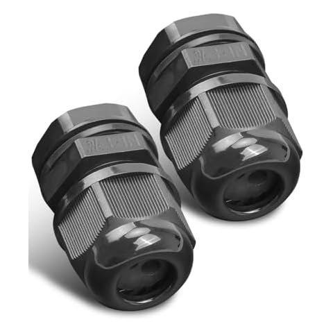 Fuel Cell Electrical Bulkhead Fitting 10GA Wire Fuel Pump Assembly Fit for10-12 Gauge Wires and 3/8npt Threads Openings, 2 Pack Cover