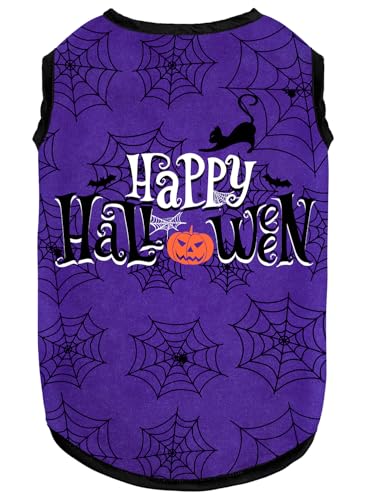 Camiseta de algodón para perro Halloween tamaño L