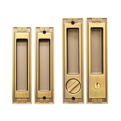 Cerradura corredera de doble cara estilo europeo retro chino KS13 5
