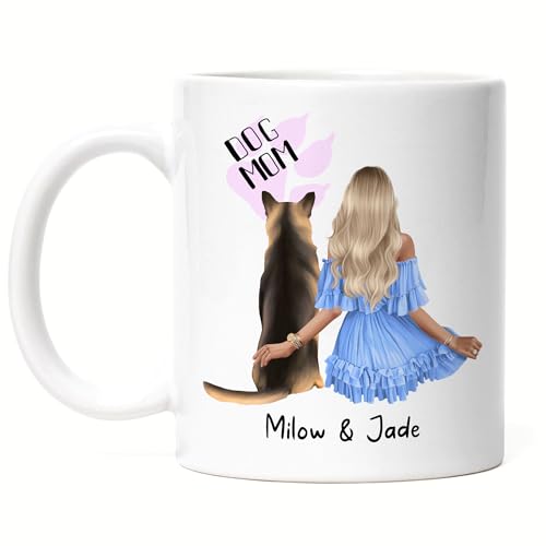 Kiddle-Design Tasse Personnalisée pour Propriétaire de Chien - Cadeau pour Maman Chien, Amoureux et Femme Dog Mom - Ami d'Animal Domestique & Maître