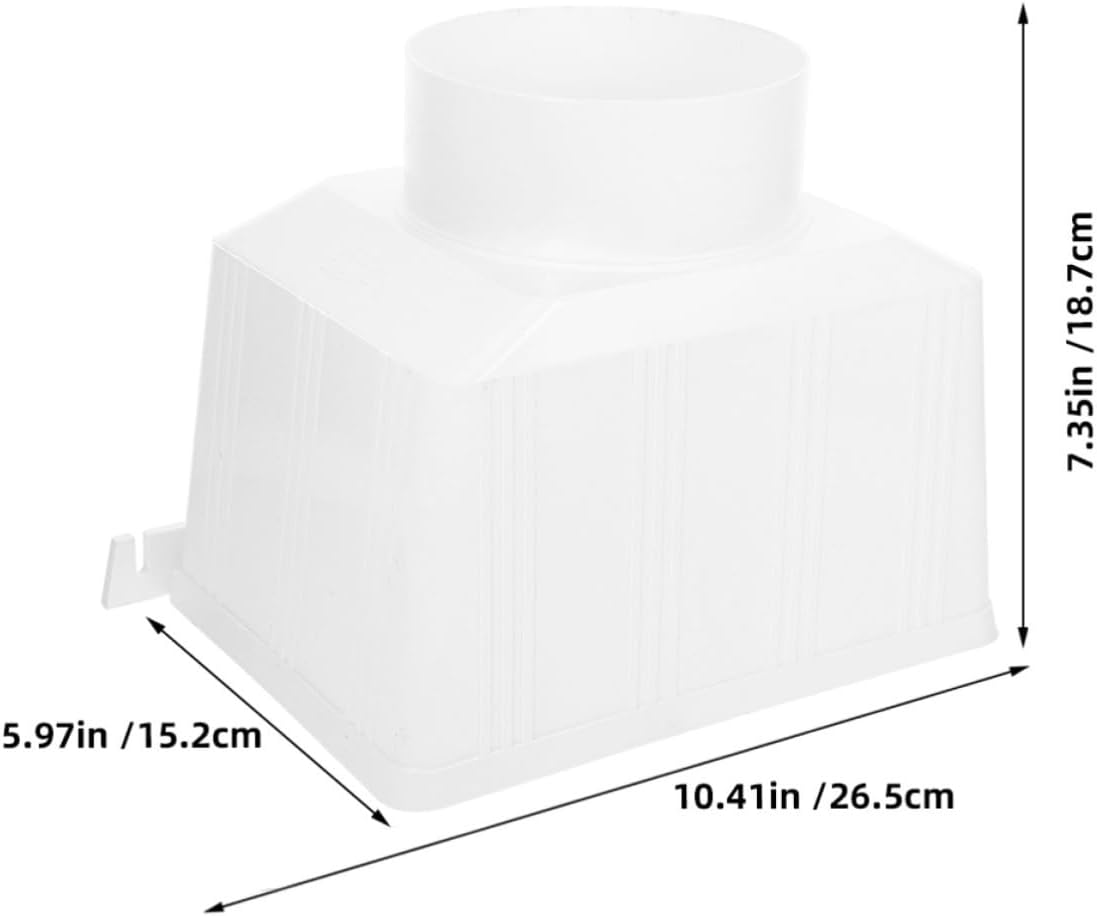 Rainwater Diverter for Downspout Plastic Gutter Connector White