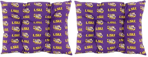 Image of College Covers NCAA Rocker Pad Chair Cushion, LSU Tigers (Pack of 2)