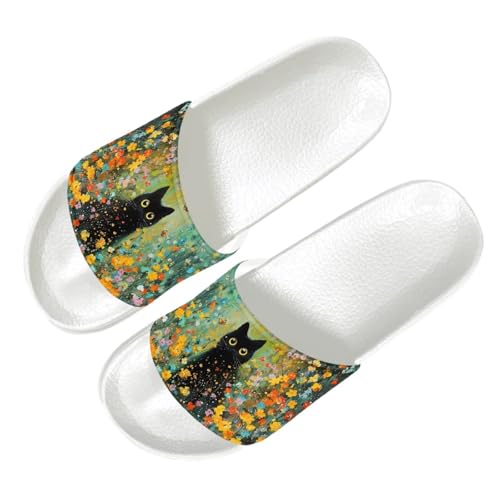 Cloud Slippers for Women Non Slip House Slippers Shower Shoes Indoor Slides Bathroom Sandals Comfort Lightweight Easy to Clean Size6-13.5