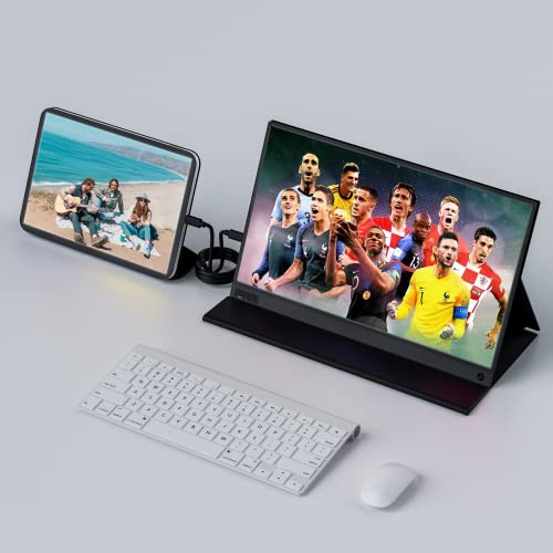 Ounshli Portable Monitor For Laptop 16.1 Inch Full Hd 1080P Dual Computer Monitor Usb C Hdmi With Speakers, Flat Travel Monitor For Macbook Pro Ps4 Ps5 Pc, Smart Cover&Screen Protector Included… #TOP1