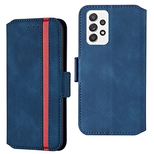 ARRYNN Coque pour Samsung Galaxy A52S,Cover Samsung Galaxy A52,Étui de Protection Porte-Cartes Portefeuille Multi-Usage Magnétique Case pour Samsung Galaxy A52/A52S - Blau Cover