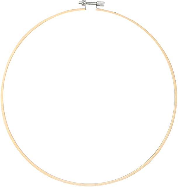 IMIKEYA Embroidery Hoop Bamboo Circle Cross Stitch Ring Frame 40cm for DIY Hand Sewing Traditional Manual Craft Tool