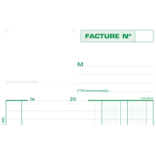 EXACOMPTA Lot de 5 Manifolds Factures 21X14,8 50 Tripli Autocopiant