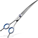 Kit ciseaux pour chien à main gauche 7 dans Poignées droites courbes professionnelle 3pcs Set pour chiens de grooming Chat Pet Japonais 440C Kit en acier inoxydable (7,0'', 4Pcs)