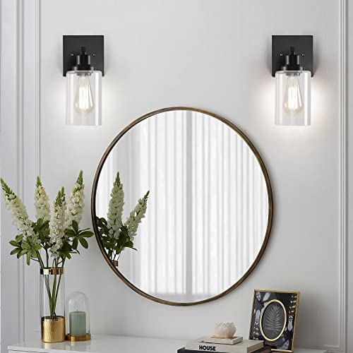 Image of Plug in Wall Sconces, 2 Pack Wall Lamp, Rustic Plug in Wall Light Sconces, Sconces Wall Lighting, E26 Modern Wall Light Fixtures