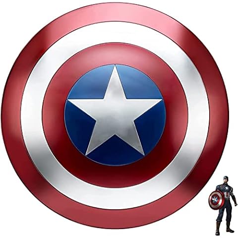 FYHCY Captain America Shield Metal Disguise Heroic Role-Playing Superhero Retro Costume Shield Halloween for Adults and Children American Shield Bar Wall Decorations Cover