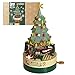 Produktbild YILETKC Weihnachtsbaum Musikbox Bausteine, 360 Teile Drehbare Spieluhr Bauspielzeugsets, Weihnachten Geschenke Klemmbausteine Architektur Spielzeug für Erwachsene und Kinder