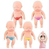 Squeeze Toys Stress Doll Cute 4Pcs TPR Squeeze Toy Non-Stick Realistic Stress Relief Toy Portable 2.8x5.51in Resilient Stress Toys for Adults Children