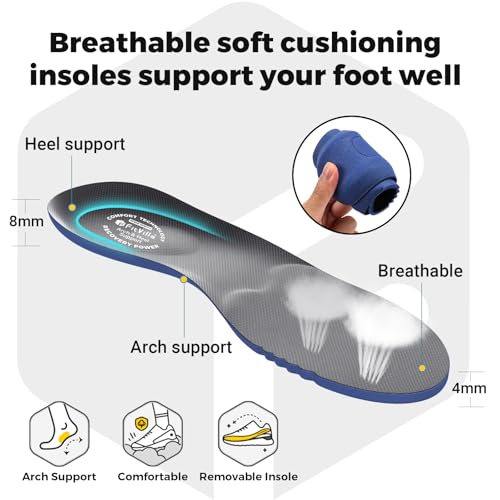 Image of FitVille Walking Shoes for Men Wide Toe Box Lightweight Extra Wide Shoes for Men Non Slip Walking Tennis Shoes for Men Cushioned Men's Slip on Walking Shoes Comfortable Wide Width Men's Sneakers