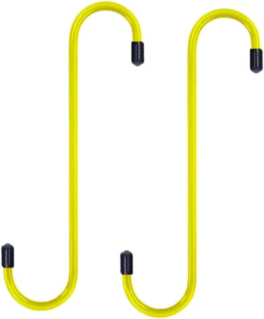 Brake Caliper Hangers, Brake Caliper Hooks with Rubber Tips, Automotive Tools for Mechanics for Brake Axle and Suspesion System Work - 2 Pack (Yellow)
