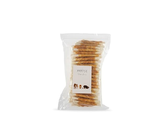 Petstyle Living Palitos para Masticar con Pollo - Snacks para Perros - 12,5 cm - Pack 100 Unidades