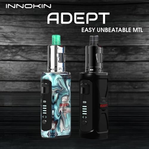 Innokin Adept Zlide Vaping Kit, Long Lasting 3000mAh Battery, Equipped with Zlide Tank, Z Coil, IP67 Waterproof, Haman Auto-Wattage-Selection for MTL Vaping, Nicotine Free (Ocean)