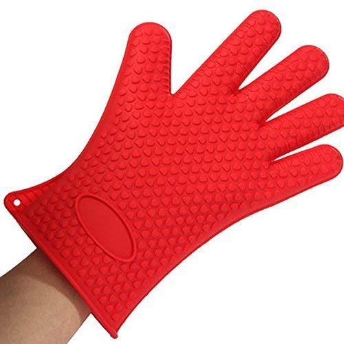 Heyovin Kitchen Cooking Insulated Hand Glove Gripper High Heat Resistant Oven Mitts Pot Holder