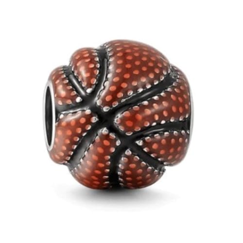 Abalorio de baloncesto en plata 925 compatible con pulsera Pandora
