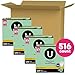 U by Kotex Security Lightdays Panty Liners, Light Absorbency, Regular Length, Unscented, 516 Count (4 Packs of 129) (Packaging May Vary)