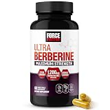 Force Factor Ultra Berberine Maximum Strength, 1200mg Berberine HCl with Ceylon Cinnamon & Chromax Chromium to Support Fat Loss, Metabolism & Weight Management, 60 Capsules