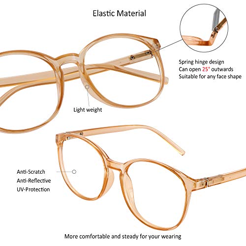 Image of VisionGlobal Blue Light Blocking Glasses, Lightweight Oval Frame, Computer Glasses for Gaming, Office, TV