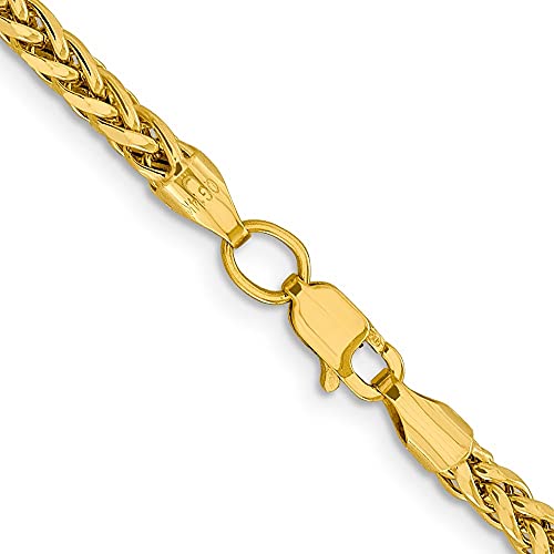Diamond2Deal 14k Yellow Gold 3.1mm Spiga Wheat Chain Necklace 20" Necklace 9.75g3