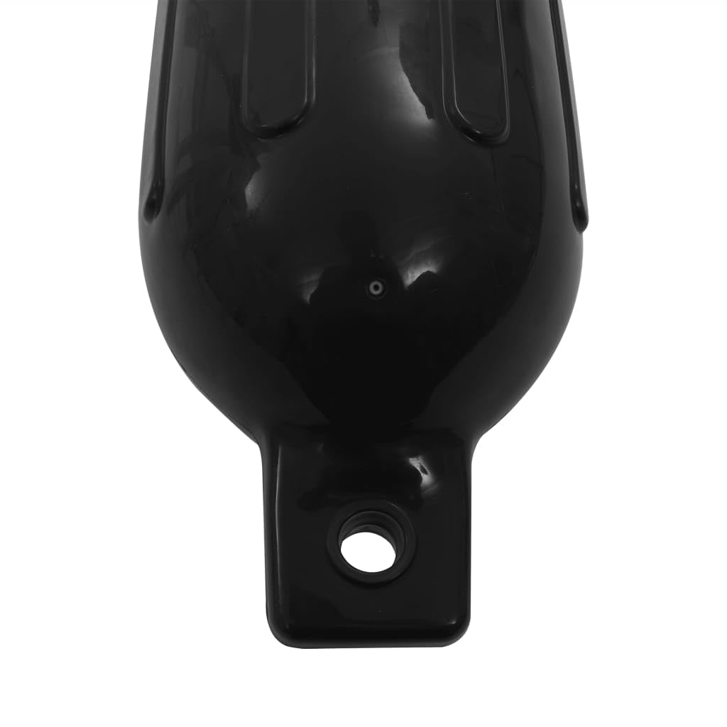 Tomostar Lot de 4 Pare Battage pour Bateau, Pare-Battage Garde-Boue Pare-Chocs Défense de Bateau Gonflable pour Amarrage 4 pcs Noir 58,5x16,5 cm PVC